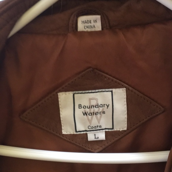 Brown Leathered Boundary Waters Coats - Picture 3 of 7